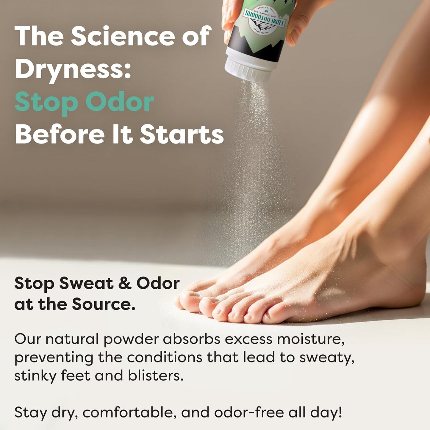 Lumi Outdoors Natural Shoe Deodorizer Spray (700+ Sprays) - Extra Strength Shoe Odor Eliminator for Smelly Shoes & Foot Odor - Replaces Shoe Balls & Inserts - Lemon Eucalyptus