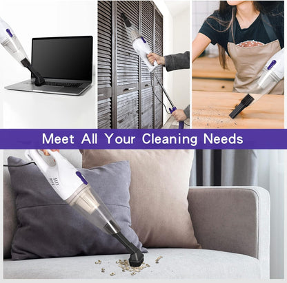 Intercleaner Corded Vacuum Cleaner, 15KPa Powerful Suction with 400W Motor, 12 in 1 Lightweight Bagless Stick Vac with Handheld, Ultra Quiet, for Hardwood Floor Carpet Car Pet Hair