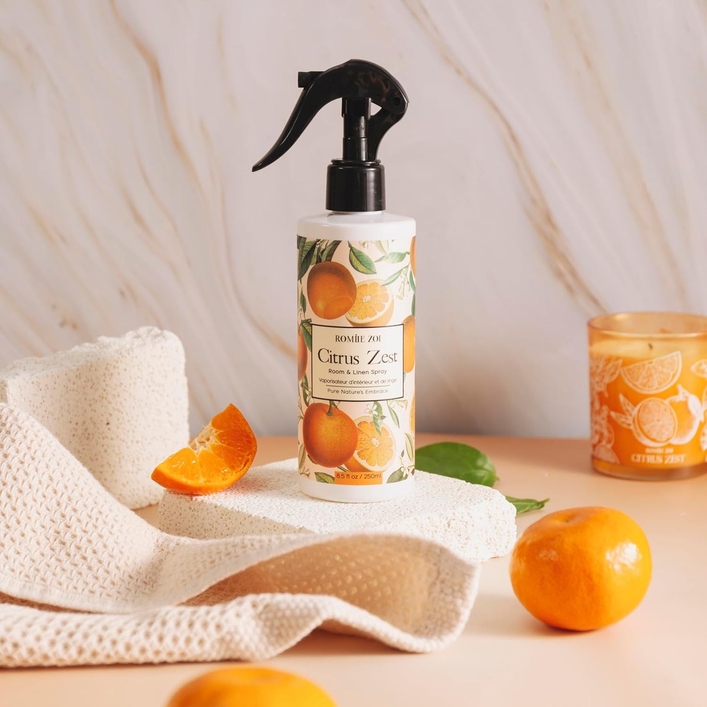 ROMIIE ZOI Room Spray Lemon, Air Freshener Spray Made with Natural Plant Extract, Scented Room Spray for Home Fragrance Fabric Spray Freshener 8.5 FL OZ