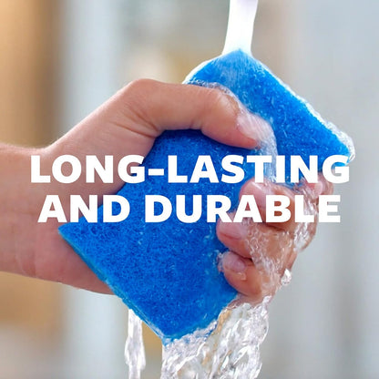 Scotch-Brite Zero Scratch Non-Scratch Scrub Sponges, Sponges for Cleaning Kitchen, Bathroom, and Household, non-scratch Sponges Safe for Non-Stick Cookware, 4 Scrubbing Sponges