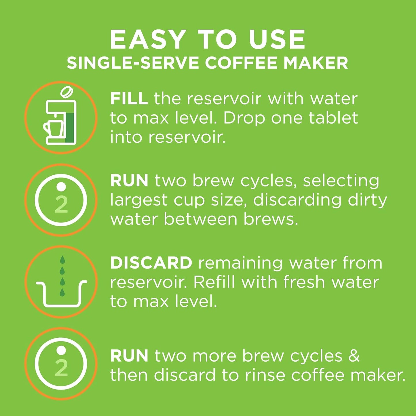 Affresh Coffee Maker Cleaner, for Multi Cup Drip, Pod, Single Serve and Espresso, Descales & Cleans Limescale & Mineral Deposits, 3 Tablets