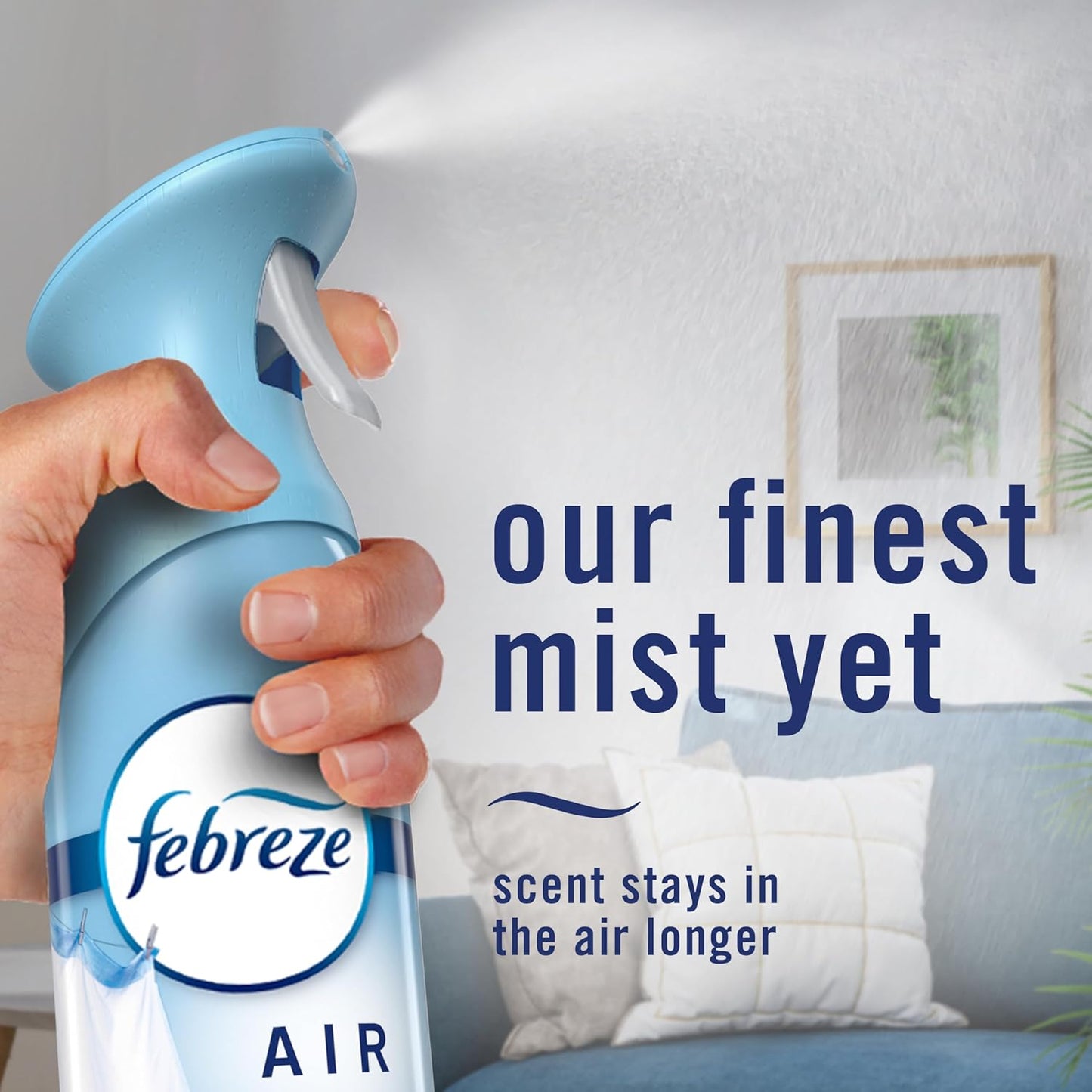 Febreze Air Mist Air Freshener Spray, Odor-Fighting Room Spray, Air Fresheners for Home and Bathroom and Kitchen, Aerosol Can, Downy April Fresh Scent, 8.8oz (Pack of 2)