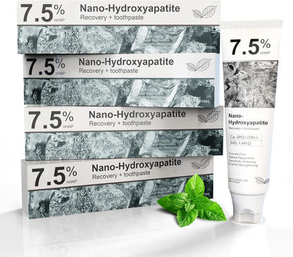 7.5% Nano Hydroxyapatite Toothpaste, SP-6 Probiotic Toothpaste, Helps Remineralize, Strengthens Enamel, Dentist-Formulated Whitening Toothpaste for Sensitive Teeth, Fluoride-Free, 4.23 oz 2Pack