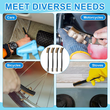 Boao 20 Packs Double-Ended Gun Cleaning Brushes 7 Inch Nylon All Purpose Cleaning Brush with Plastic Handle (White)