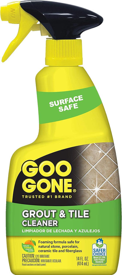 Goo Gone Grout & Tile Cleaner - 28 Ounce - Removes Tough Stains Dirt Caused By Mold Mildew Soap Scum and Hard Water Staining - Safe on Tile Ceramic Porcelain