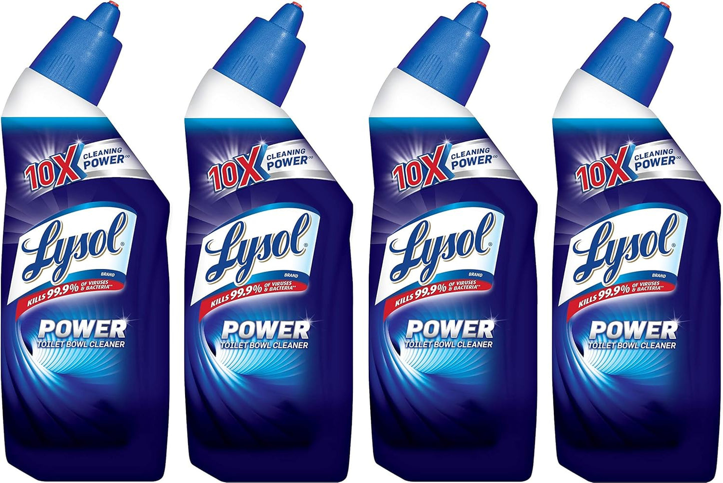 Lysol Power Toilet Bowl Cleaner, 10X Cleaning Power 8 oz (Pack of 4)