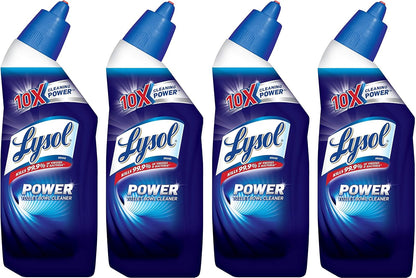 Lysol Power Toilet Bowl Cleaner, 10X Cleaning Power 8 oz (Pack of 4)