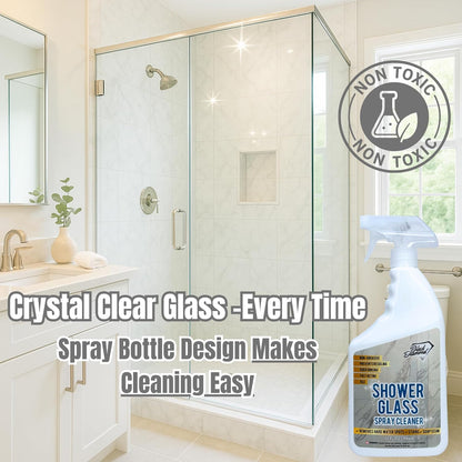 Black Diamond Stoneworks Shower Glass Cleaner – Professional Strength Shower Door & Tile Spray - Removes Hard Water Stains, Soap Scum & Water Spots, Non-Abrasive, Prevents Resoiling (32oz)