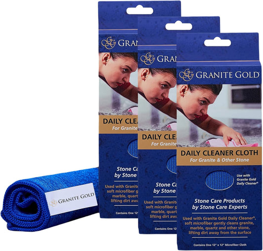 Granite Gold Daily Cleaner Spray Streak-Free Cleaning for Granite, Marble, Travertine, Quartz, Natural Stone Countertops, and Floors, 24 Fluid Ounces, 3-Pack