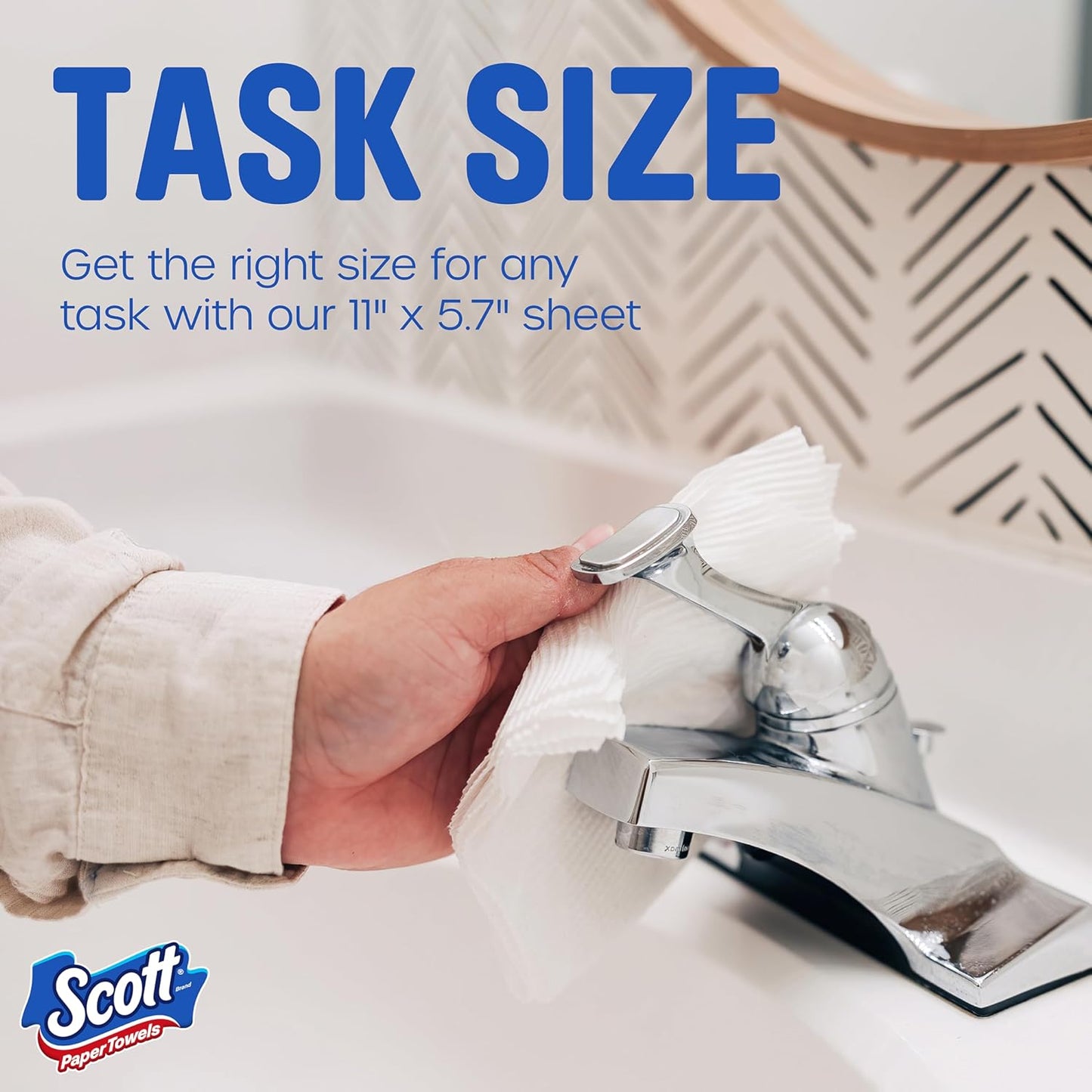 Scott Paper Towels, Choose-A-Sheet, 30 Double Rolls = 60 Regular Rolls (108 Sheets Per Roll)