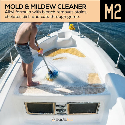 Suds Lab Marine Mildew-Stain Remover, Instantly Removes Mold Stains and Mildew Stains, Sodium Hypochlorite Formula, Less Abrasive, Easy to Use