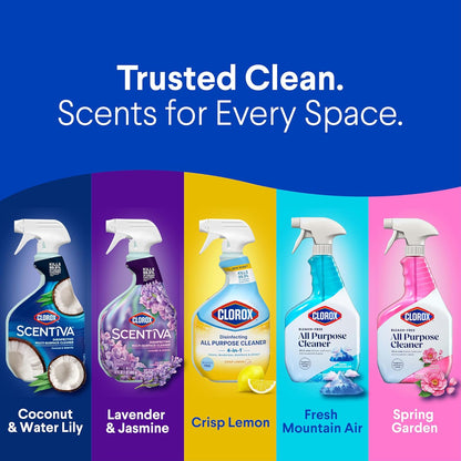 Clorox Scentiva Disinfecting Multi-Surface Cleaner, Lavender and Jasmine, 32 Fl Oz (Pack May Vary)