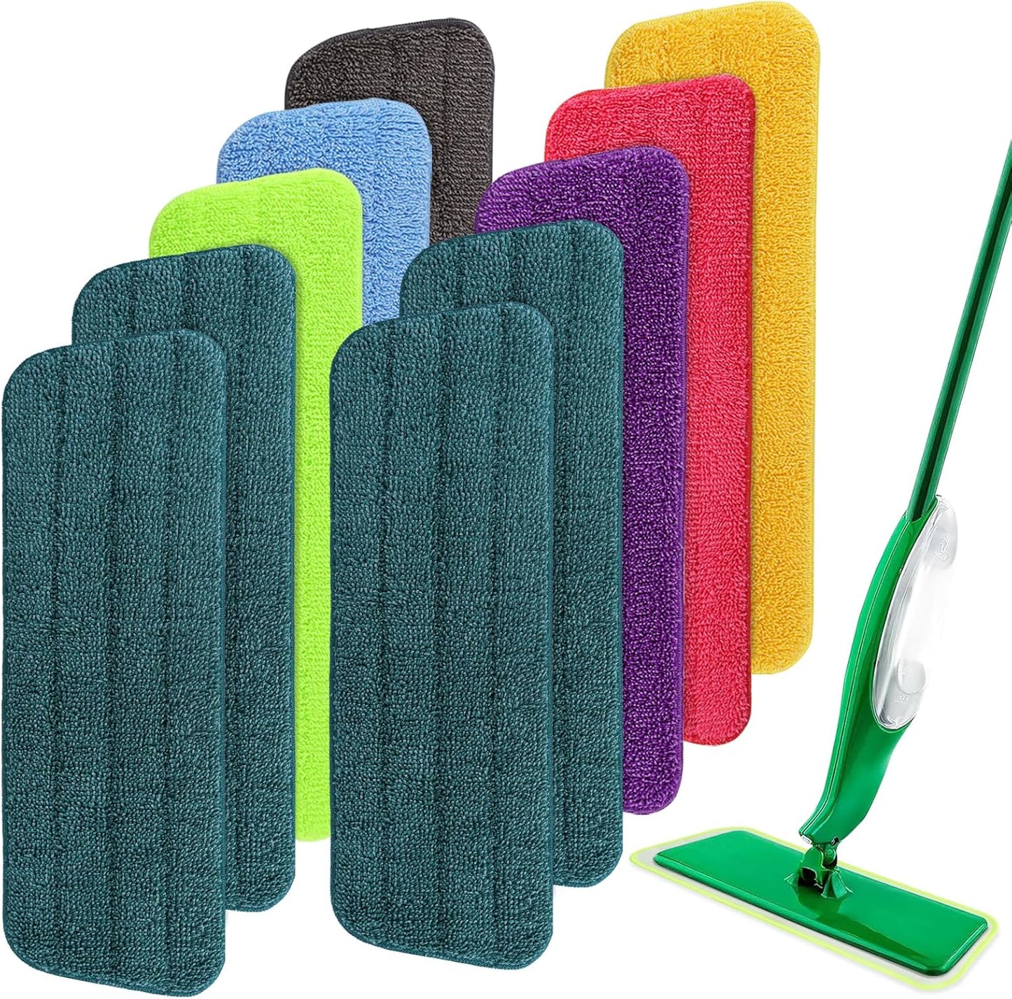 Mop Head Replacement for Libman Freedom Spray Mop - Washable Reusable Wet & Dry Cleaning - Microfiber Spray Mop Pads Refill for Multi-Surface Floor -7 Pack (Colorful)