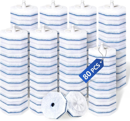 80 Toilet Wand Refills for Clorox Toilet Wand, Disposable Toilet Brush Head with Rich Foaming, Extra Thick Triple-layer Refills, Strong Cleaning & Scrubbing Power, Won't Fall Off or Fall Apart