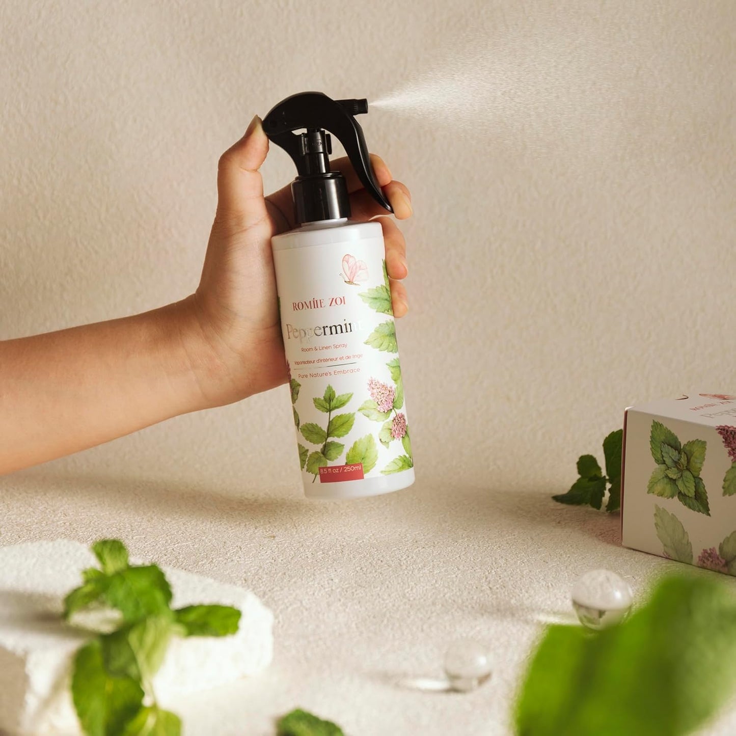 ROMIIE ZOI Room Spray Lemon, Air Freshener Spray Made with Natural Plant Extract, Scented Room Spray for Home Fragrance Fabric Spray Freshener 8.5 FL OZ