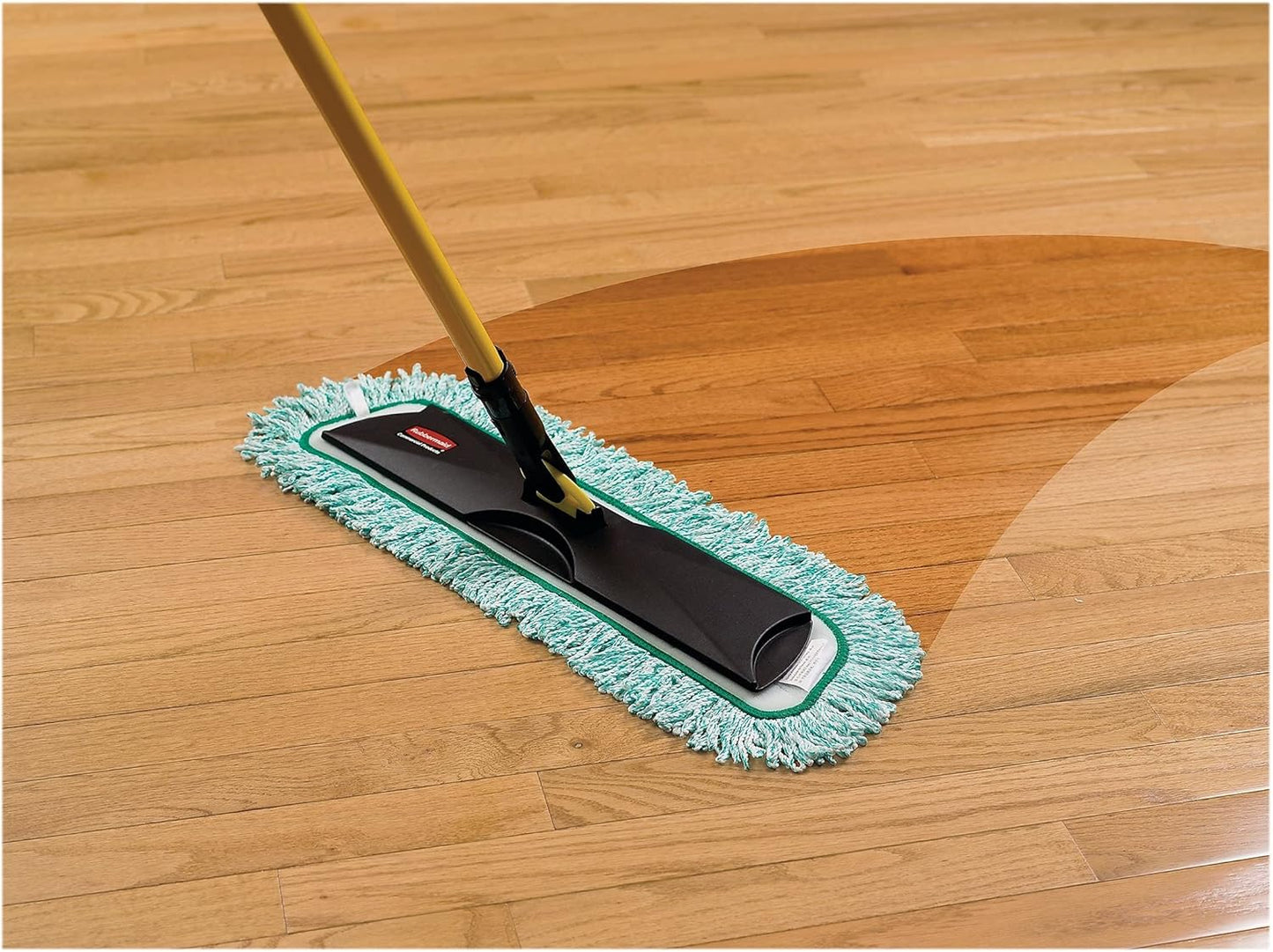 Rubbermaid Commercial Products HYGEN 24" Microfiber Dust Pad with Fringe Green for Janitorial/Professional Cleaners and Heavy-Duty Industrial Cleaning/Dusting/Sweeping