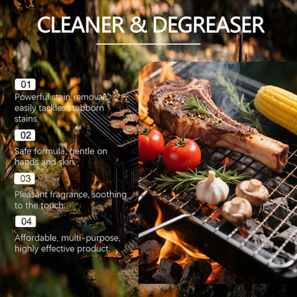 Fast-Acting Heavy-Duty Grill Degreaser Spray, Grill Degreaser for Outdoor Grills, 120 ML Heavy Duty BBQ Grills Cleaner Spray for Grills Grates Burners Drip Trays (2 Bottle)
