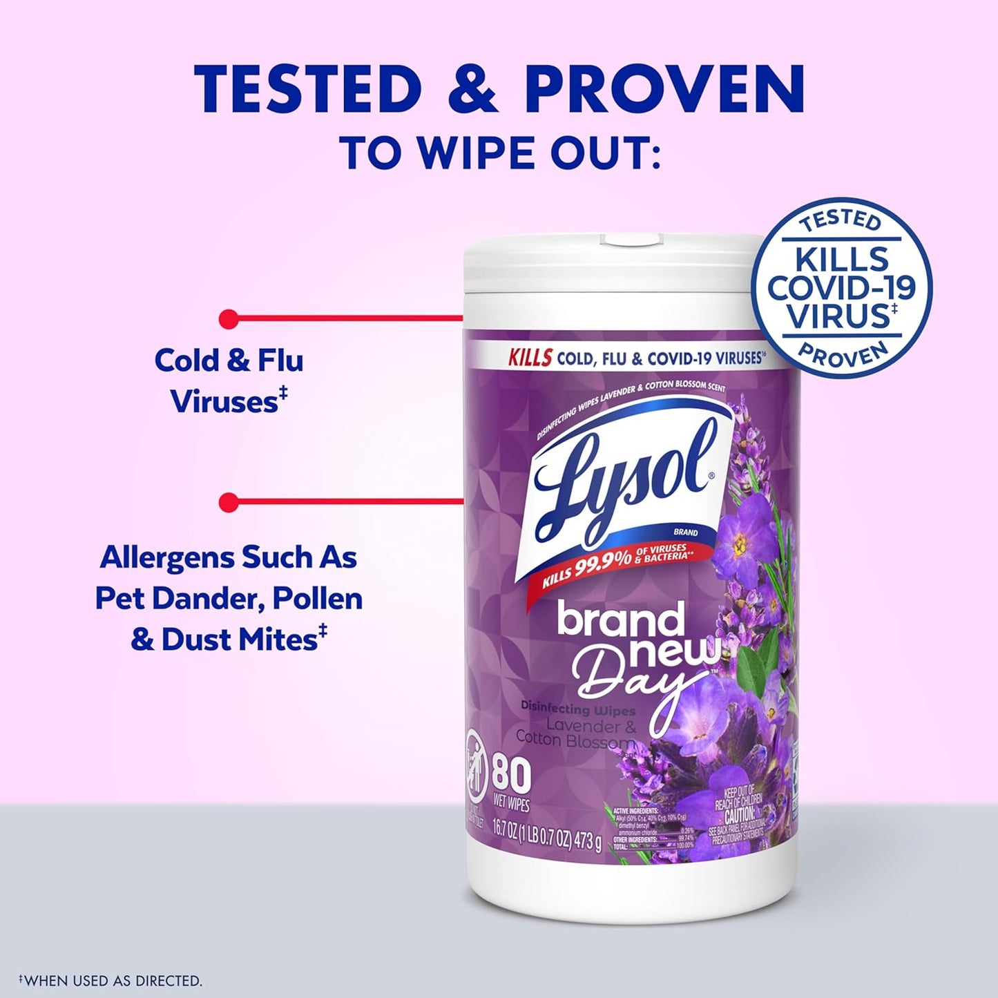 Lysol Disinfectant Wipes, Dorm Room Essentials, Multi-Surface Antibacterial Cleaning Wipes, For Disinfecting and Cleaning, Crisp Linen, 80 Count