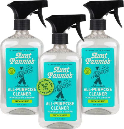Aunt Fannie's All Purpose Household Cleaner, Multi-surface Spray, Powered by Vinegar for Kitchen, Bath, Windows and Countertops, Eucalyptus Scent (Pack of 1)