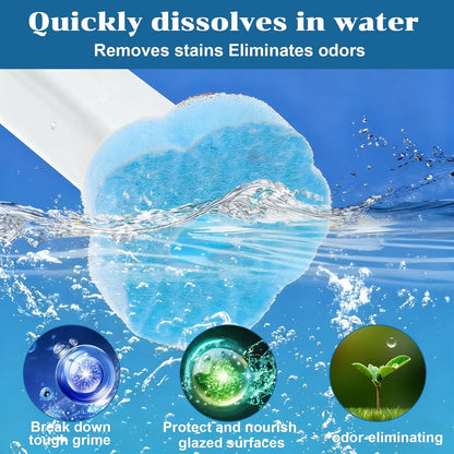 2 Pack Disposable Toilet Brush and Holder Set, Automatic lid-Opening and Closing Toilet Brush with Holder 48 Refills for Bowl Cleaners Bathroom Cleaning Bathtub