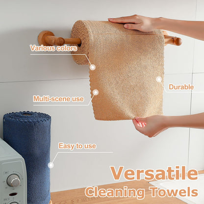 80 Pack Microfiber Cleaning Cloth Roll Reusable Paper Towels 12"x12" Tear Away Cloth, Microfiber Towels for Cars, Wash Cloths, Lint Free Dark Grey Rags for House, Kitchen,Window,Cleaning Supplies