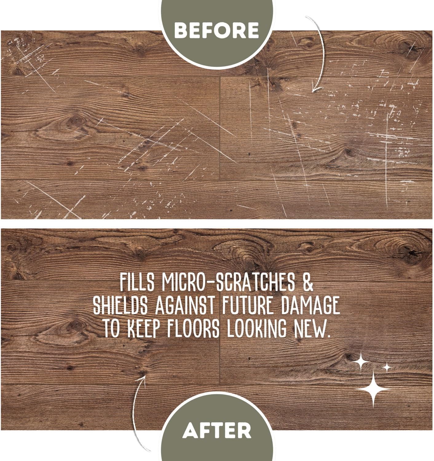 Quick Shine Hardwood Floor Luster-Polish 64oz | Plant-Derived w/Carnauba | Safer Choice, No PFAS, pH Neutral | Ready to Use Formula w/Anti-Slip Technology | Simply Squirt & Spread | Made in USA
