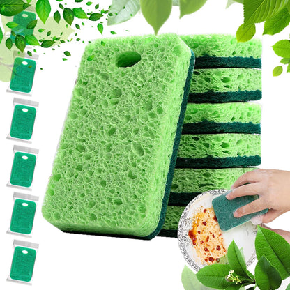 Kitchen Cleaning Sponges, 6 Pack Heavy Duty Scrub Sponges Cleans Fast Non-Scratch Sponge for Washing Dishes and Cleaning Kitchen (Black)
