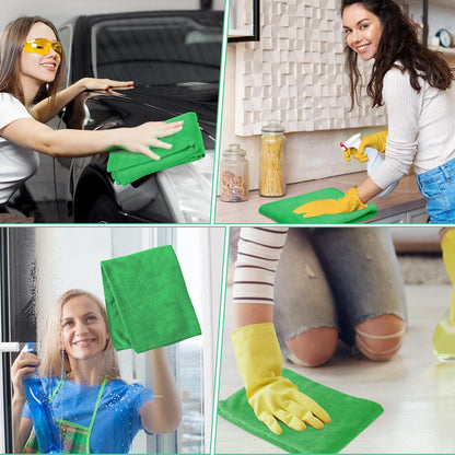 SmoothNovelty 10 Pcs Extra Large Microfiber Cloth 30" x 20" Large Floor Microfiber Towel Reusable Washable Free Lint Free Cloth Rag for Squeegee Mop Floor Window Housekeeping (Bright Color)