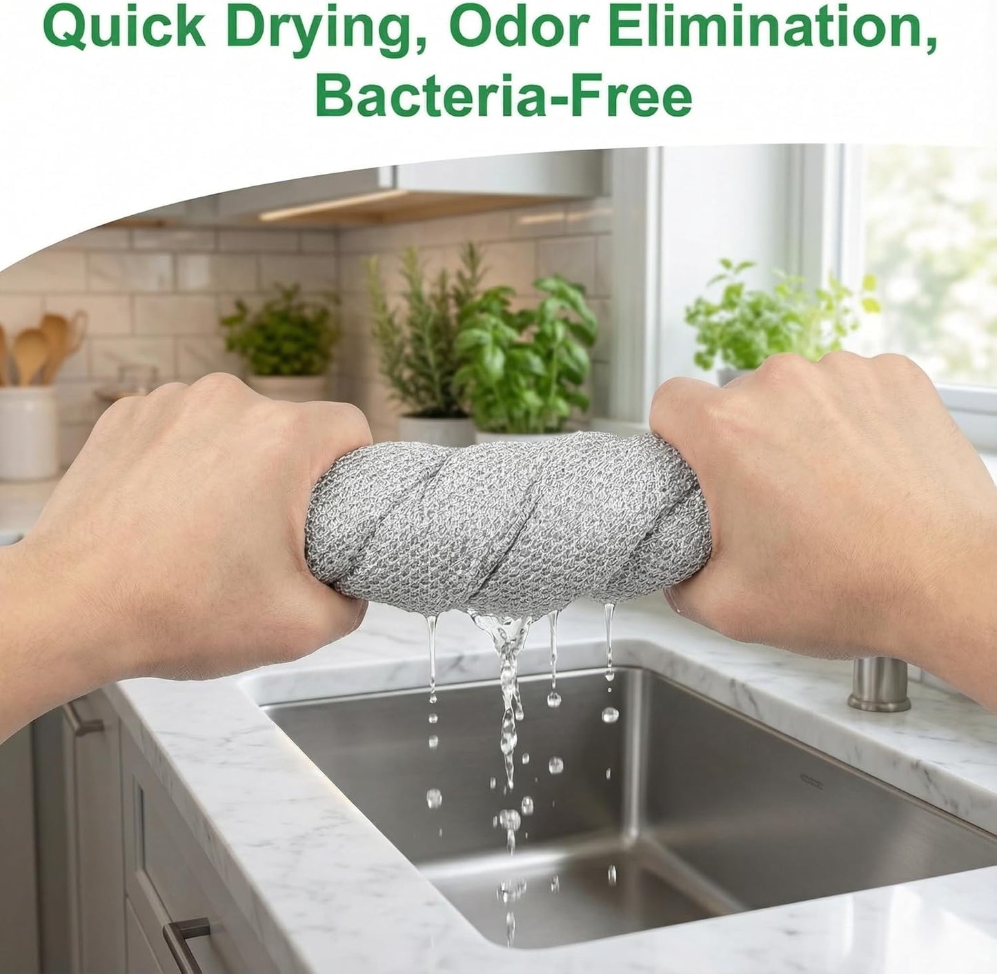 16 Pack Double-Layer Stainless Steel Dishcloths - Non-Scratch Wire Cleaning Rags, Reusablediamond Weave Scrubber Cloths for Dishes, Cookware, Sinks, Stove Tops - 7.8 x 7.8 Inches