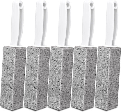 AZEN 5 Pack Pumice Stone for Cleaning, Pumie Scouring Stick with Handle, Pumice Stone Toilet Bowl Cleaner, Hard Water Stain Remover for Toilet, Bathroom, Kitchen Sink, Grill