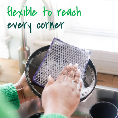 Scotch-Brite Stay Clean Scrubbing Dish Cloths, Rinses Clean and Dries Quick, 2 Non-Scratch Dish Cloths