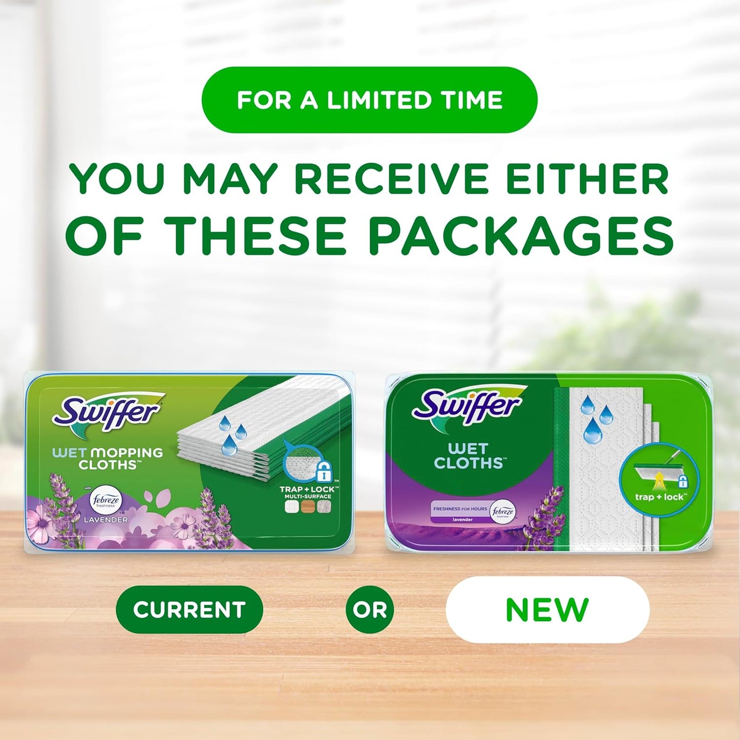 Swiffer Sweep + Mop, Wet Pads Refill, Floor Cleaner for Dirt, Dust, Hair, Cleaning Cloths for Mopping Home, Bathroom, Kitchen, All Purpose Multi-Surface Floor Wipes, Gain, 24ct