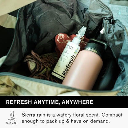 Jason Markk Refresh Spray, Shoe & Sneaker Deodorizer, Odor Eliminator, Ideal for Footwear, Hats, Apparel, Bags, Furniture, Room Freshener, Sierra Rain Scent, 6oz