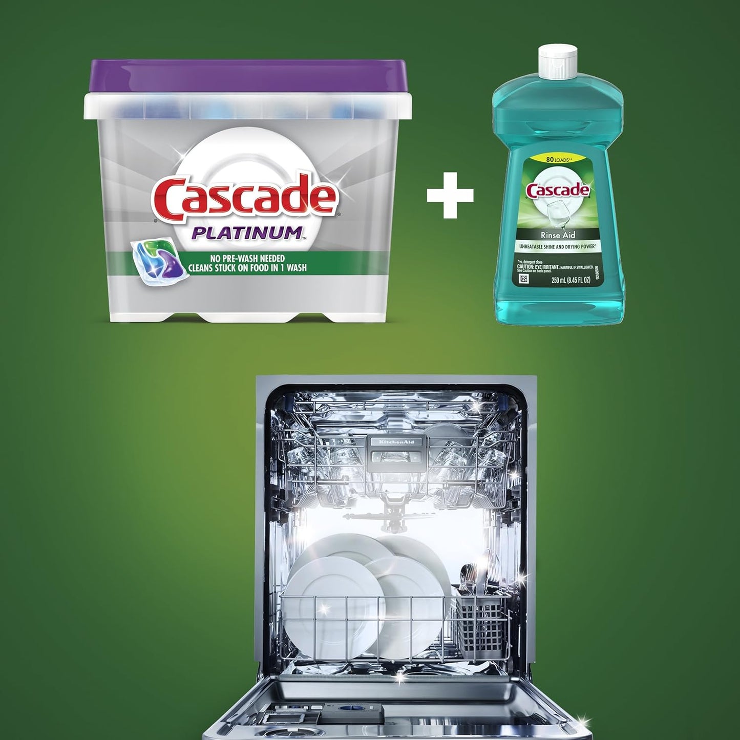 Cascade Platinum Power Boost Dishwasher Pods, Dishwasher Detergent, Dishwasher Soap, Dish Tabs, Dishwashing Tablets, Dish Detergent, Lemon, Actionpacs, 37 Count
