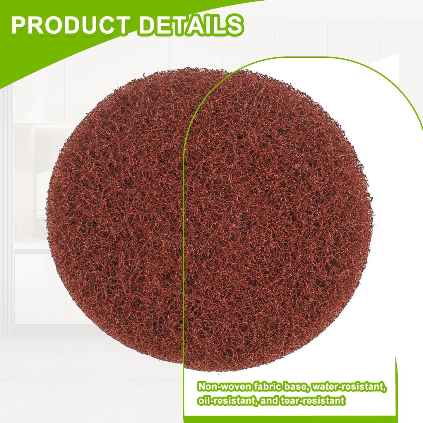 16pcs Kitchen Pads Power Scrubber Pads Set Electric Scrubber Replacement Scouring Pads fit for Dremel Versa Scouring Pads,Green