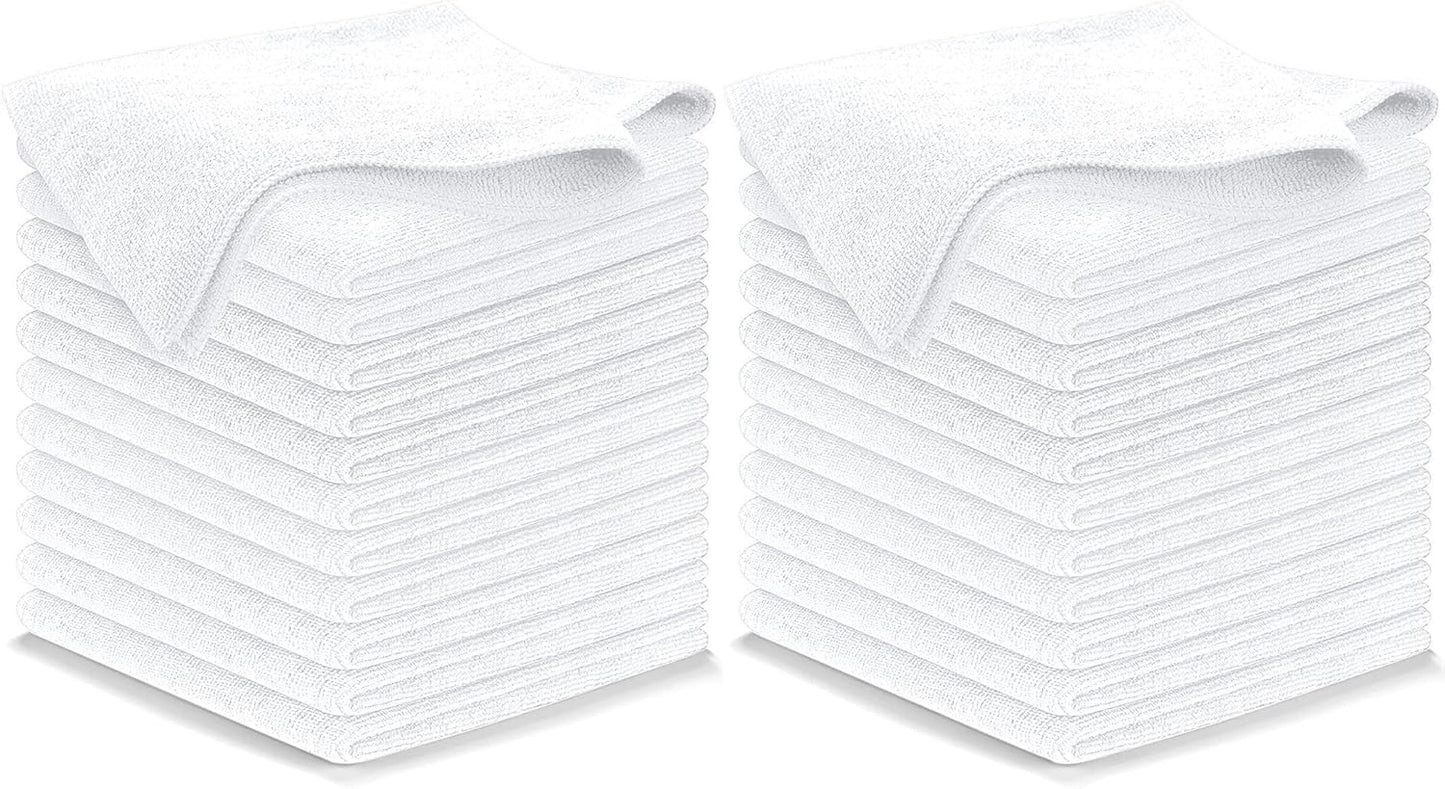 USANOOKS Microfiber Cleaning Cloth Grey - 12 Pcs (12.5"x12.5") - High Performance - 1200 Washes, Ultra Absorbent Microfiber Towel Weave Grime & Liquid for Streak-Free Mirror Shine - Car Washing Cloth