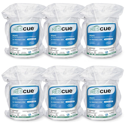 REScue One-Step Disinfectant Cleaner & Deodorizer Wipes for Vet Use – Cleaner for Kennels, Litter Boxes, Vet Offices, Pet Grooming Surfaces, Pet Items – Wipes Canister, 160-Count (Pack of 1)