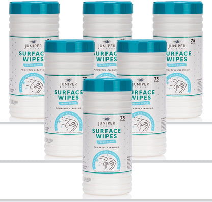 Juniper CLEAN 24 Pack Surface Cleaning Wipes Bleach Free, All-Purpose Cleaner for Bathroom, Kitchen, Office, 1728 Count Soft Flow, Fresh Scent, Bleach Free, Lint Free, Durable