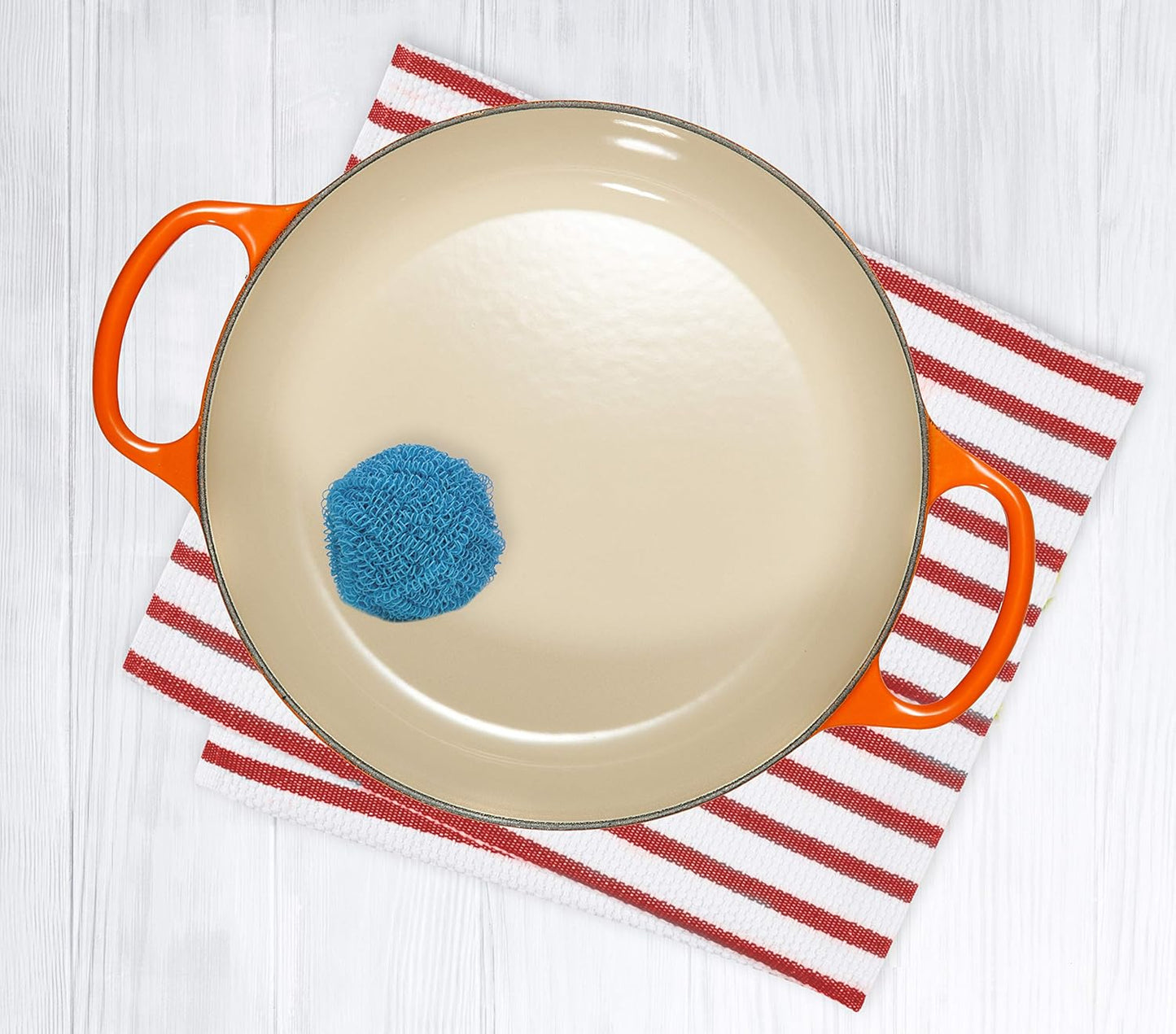 HIC Kitchen Scouring Pad and Dish Scrubbers, Scratch Resistant and Non-Stick, Set of 3, Assorted