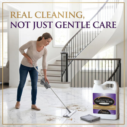 Beyond Stone Cleaner, Made to Protect Marble, Granite & Natural Stone, pH Neutral & Sealer-Safe Tile Cleaner for Floors, Showers, Countertops, Travertine, Limestone & Slate, 1 Gallon