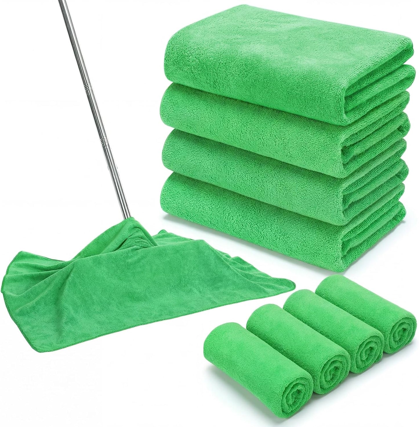 SmoothNovelty 10 Pcs Extra Large Microfiber Cloth 30" x 20" Large Floor Microfiber Towel Reusable Washable Free Lint Free Cloth Rag for Squeegee Mop Floor Window Housekeeping (Bright Color)