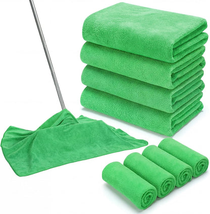 SmoothNovelty 10 Pcs Extra Large Microfiber Cloth 30" x 20" Large Floor Microfiber Towel Reusable Washable Free Lint Free Cloth Rag for Squeegee Mop Floor Window Housekeeping (Bright Color)