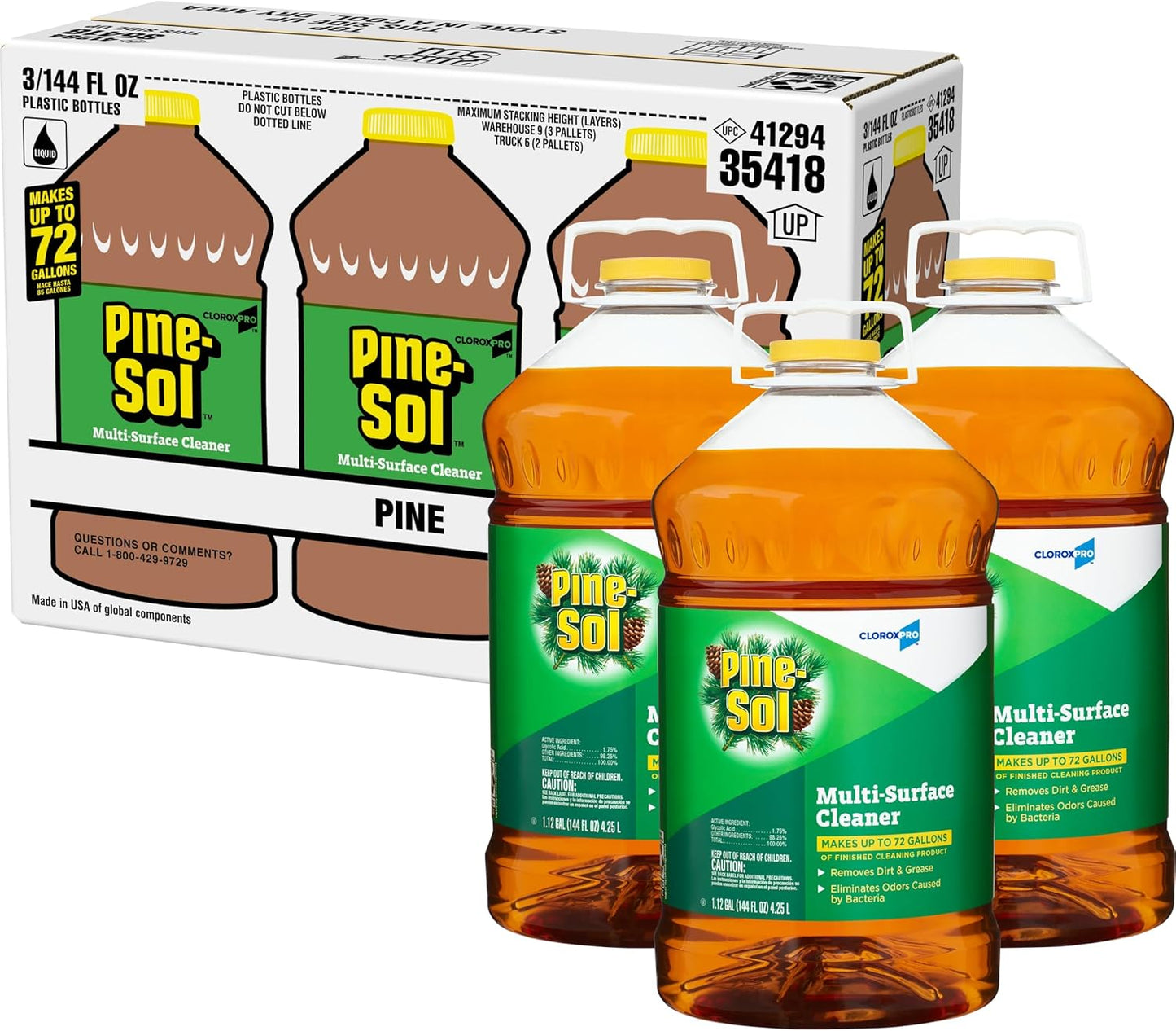 CloroxPro Pine-Sol Multi-Surface Cleaner, Original Pine, 60 Fluid Ounces (Package May Vary)