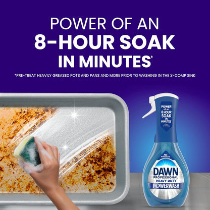 Dawn PRO Heavy Duty Powerwash, Bulk Foaming Dish Spray for Cleaning Burnt-On Grease in Commercial Kitchens, 16 fl oz (Case of 6)