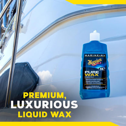 Meguiar's M4716 Marine/RV Hard Water Spot Remover - Effective Marine Hard Water Spot Remover for Boats, RVs, Removes Mineral Deposits, Ideal Boat Water Spot Remover for Marine Enthusiasts