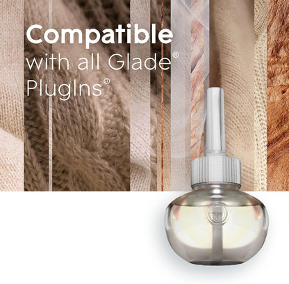 Glade PlugIns Refills Air Freshener, Scented and Essential Oils for Home and Bathroom, Cashmere Woods, 6.7 Fl Oz, 10 Count