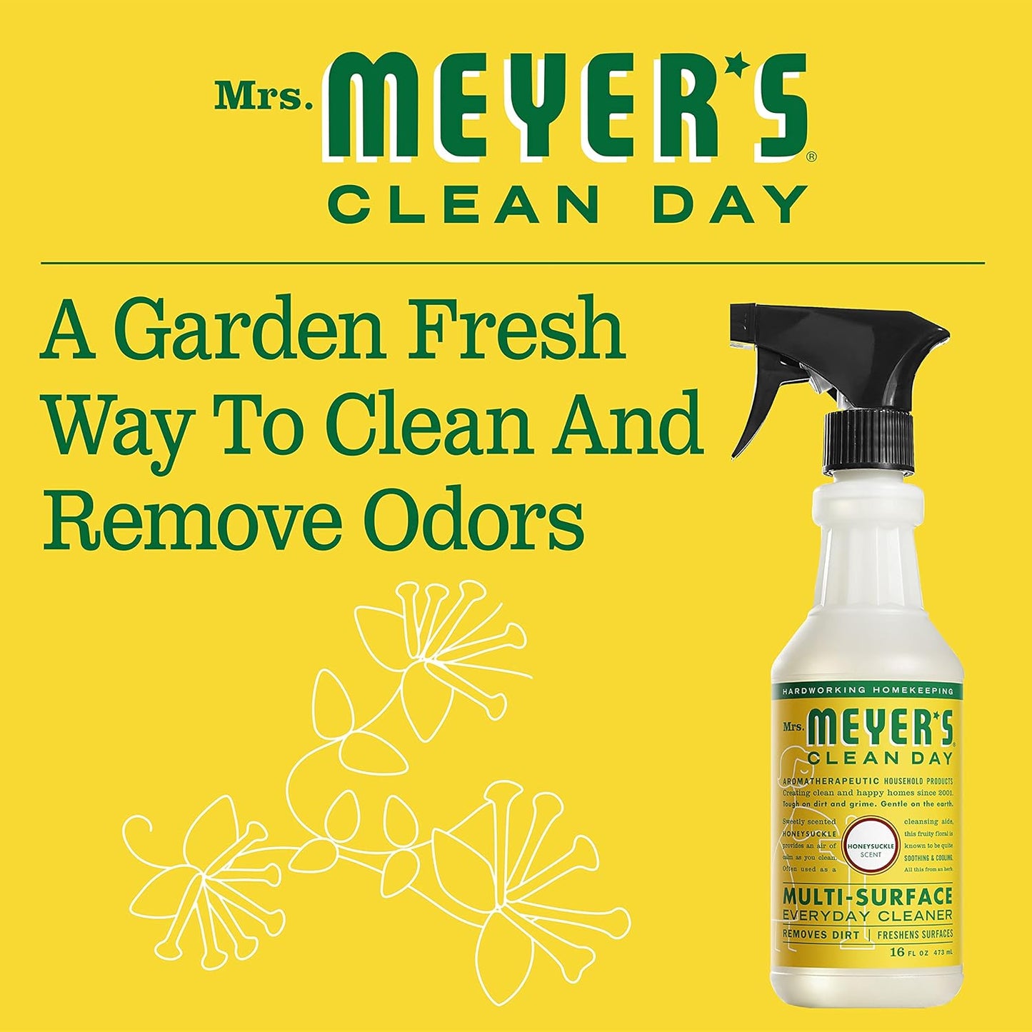 Mrs. MEYER'S Kitchen Set, Dish Soap, Hand Soap, and Multi-Surface Cleaner, 3 CT (Snowdrop)