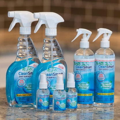 CleanSmart Daily Surface Spray Disinfectant, Kills 99.9% of Viruses, Bacteria, Mold & Fungus, 16 oz Bottle (Pack of 3)