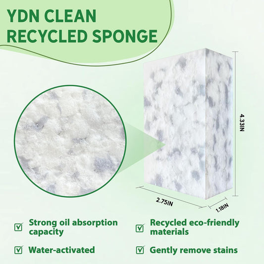 Magic Sponge Erasers Regenerative Material, 7.5X High-Density Melamine Foam Cleaning Pads, Heavy Grease Stains Cleaning Foam Sponge in Bulk for Kitchen, Bathroom, Walls, Shoes & Car (10)