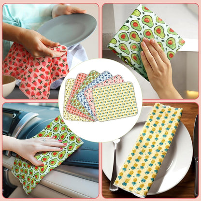 Redbaker 30 Pcs Reusable Paper Towels Rolls Kitchen Towels Bulk Washable Paperless Cloth Cotton Hand Napkins with Cardboard Reusable Napkins for Kitchen Bathroom(Floral,10 x 12 in)